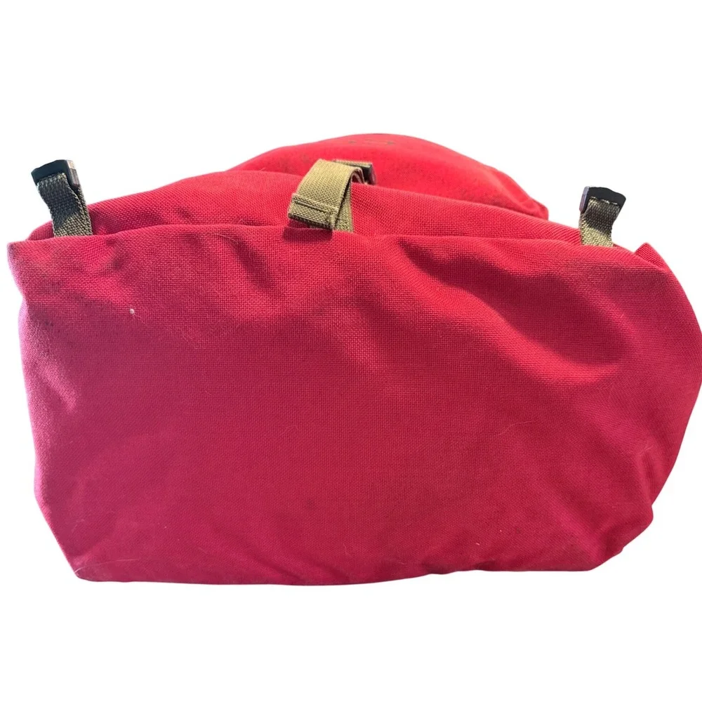 Vintage 1985 Helena Industries Red Canvas FSS Personal Gear Pack Backpack USA
